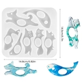 Stampi in resina animali per reggipagine a forma di volpe e balena per lettura fai-da-te - Silicone / Stile 3 Lettore