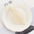 Beige translucent hollow hair claw clip placed on a decorative ceramic plate - 11.5cm / Jelly Yellow