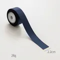 Deep blue 2.2cm glittering Christmas ribbon roll for DIY gift wrapping and crafts - 2.2cm Dark Blue Glitter Satin Ribbon (6 Yards)