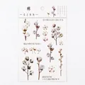 PET-Aufkleber mit getrockneten Baumwollblüten für Scrapbooking und DIY-Journale - Baumwolle