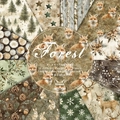 6-inch Forest theme 160gsm cardstock paper pad with 12 watercolor nature designs - R2464a 24 Sheets