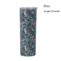 Gobelet isotherme 20oz en acier inoxydable avec motif léopard de la jungle - 20oz / Transfert de Laque - Léopard de la Jungle