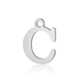 Polished stainless steel letter C pendant charm for DIY jewelry making and crafts - Letter C(LA060-Cx5)