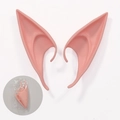 Flesh-pink silicone elf ears for Halloween cosplay in individual clear packaging - 12cm / Light Color