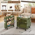 Caisse de transport pliable vert menthe pour animaux avec roues et poignée - Double porte-Roues d'avion / XL / Vert