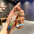 Cute Capybara keychain in barrel shape with sunglasses and blue wrist strap - B216-3 Sunglasses