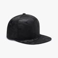 Quick-dry black camouflage snapback hat with flat brim and structured mesh design - Black Camouflage