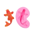 Pink silicone koi fish mold for 3D goldfish cake decorating and baking crafts - Pink