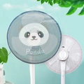 Polyester mesh fan safety cover featuring a cute panda cartoon print and elastic closure - Panda / 16 Inch (40cm)