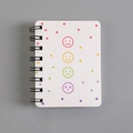 A7 white spiral notebook with rainbow dots and emoji expressions for students - Expression