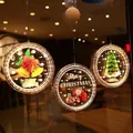 Lot de décorations lumineuses LED de Noël pour fenêtre avec Père Noël et cloches - Ensemble Cloche + Père Noël + Sapin