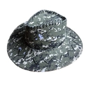 Cappello da cowboy mimetico digitale verde con tesa larga e cuciture decorative robuste - Camouflage Digitale Verde