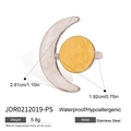 Technische Skizze von Sonnen- und Mondringen mit Maßangaben und 5,8g Gewichtsdetails - Einheitsgröße(Einstellbar) / Sonne und Mond Zweifarbiges Patchwork-Stil (JDR0212019-PS)
