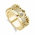 US 12 / Gold with Center Stones