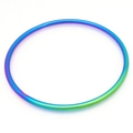 Rainbow gradient finish 3mm stainless steel round bangle with seamless integration - Colored Single Ring