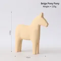 Modern beige horse ornament 18cm height European style home decor figurine - Minimalist Horse - Beige Small