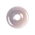 Translucent gray agate stone donut pendant for minimalist DIY jewelry necklaces - Grey Agate