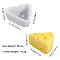 Vista dettagliata dello stampo in silicone a forma di formaggio con prodotto finito - Forma di formaggio