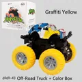 Inertia 4WD graffiti yellow monster truck toy with large wheels and shock springs - Yellow Graffiti (Boxed)