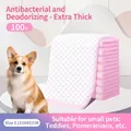 Thick pink pet training pads S size 33x45cm for small dogs 100 count pack - Size S 33x45cm (100 Count) / 1.8kg Super Thick Pink/White