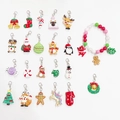 Set dijes navideños DIY con Papá Noel, reno y árbol para creación de bisutería - Juego de accesorios 1