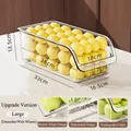 Large transparent fridge organizer with drainage board and wheels for fresh fruit storage - Large Wheels Upgrade / Clear White
