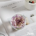 7cm clear crystal ball paperweight featuring a preserved purple carnation flower gift - Purple Carnation Ball 7cm (Kraft Box)