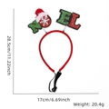 Verstellbares Weihnachts-Haustierstirnband mit NOEL-Pailletten für Hunde - NOEL Buchstabe