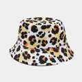 Dettaglio della trama leopardata e delle cuciture rinforzate su questo cappello a secchiello - Leopardo Beige Arancione Nero (Colore 8#)