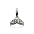Silver ocean series whale tail pendant in tibetan silver for DIY jewelry making - 1Pc Antique Silver Mermaid Tail 11x12mm