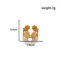 Adjustable gold sunflower ring in stainless steel, measuring 0.9cm high and 1.96cm wide - Sunflower (MN375-Gold)