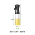 Black glass oil sprayer bottle 300ml with high pressure continuous mist for kitchen - Black 300ml Glass Style