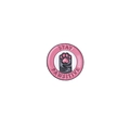 Cartoon enamel pin featuring a black cat paw with Stay Pawsitive slogan on white background - XZ75-11 Stay Pawsitive