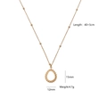 Collana a goccia in acciaio inossidabile dorato con ciondolo a lucchetto in micro-pave - Collana Con Pendente a Goccia d'Acqua