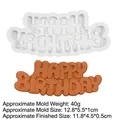 Stampo in silicone Happy Birthday per cioccolato e decorazione torte in fondant - Carattere Artistico Semplice (2#) / Grigio