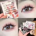 Dettaglio delle ciglia finte singole stile manga senza colla con modelli 01 e 03 - 01# Stile Nato Naturale (Superiore e Inferiore)