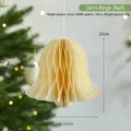 10cm beige honeycomb paper bell ornament for Christmas festive holiday decoration - 10cm Bell / Beige