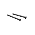 Coppia di orecchini a lobo minimalisti in argento sterling S999 con finitura nera - Argento puro S999 / Nero 1,5 mm
