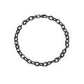 Dettaglio del bracciale a catena cubana in acciaio inossidabile nero con chiusura a moschettone - Nero