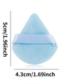 Borla de maquillaje gota azul claro con cinta de seda mide 5 cm x 4,3 cm - Tamaño mini / Azul