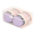 Set of colorful mini finger powder puffs stored in a clear dustproof plastic box - 12-Piece Set (Rectangular Box)
