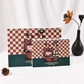Brown checkerboard bear design loose-leaf notebooks in two different sizes - A5 / Brown Bear Milk Tea