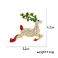Christmas reindeer brooch with gold plating, sparkling rhinestones and colorful enamel details - 1644-Colorful