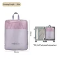 Dreamy purple nylon compression packing cube size L with handle for 24-inch suitcase - L (40x32cm) / Purple