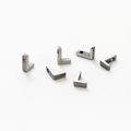 L-shaped hammered metal beads in silver finish with 1.8mm hole for DIY jewelry making - L / Silver Gray
