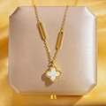 Collier Trèfle À Quatre Feuilles Taille Haute Avec Épingle À Nourrice