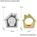 Small house silicone candle holder mold for DIY Christmas tree resin craft base - Small House Candle Holder Mold