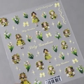 Selbstklebende geprägte Nagelkunst-Sticker mit Maiglöckchen-Design Lily Garden TS-3560 - TS-3560 Maiglöckchen Traumgarten