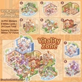24pcs Fairy Tale Scenery Sticker Set featuring 16 PVC stickers and 8 white cards - Vibrant Park (Colorful Collection Scenery Sticker Book)