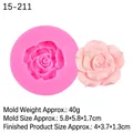 Stampo in silicone a forma di rosa rosa per resina e sapone con petali realistici - Stile Rosa(15-211) / Rosa